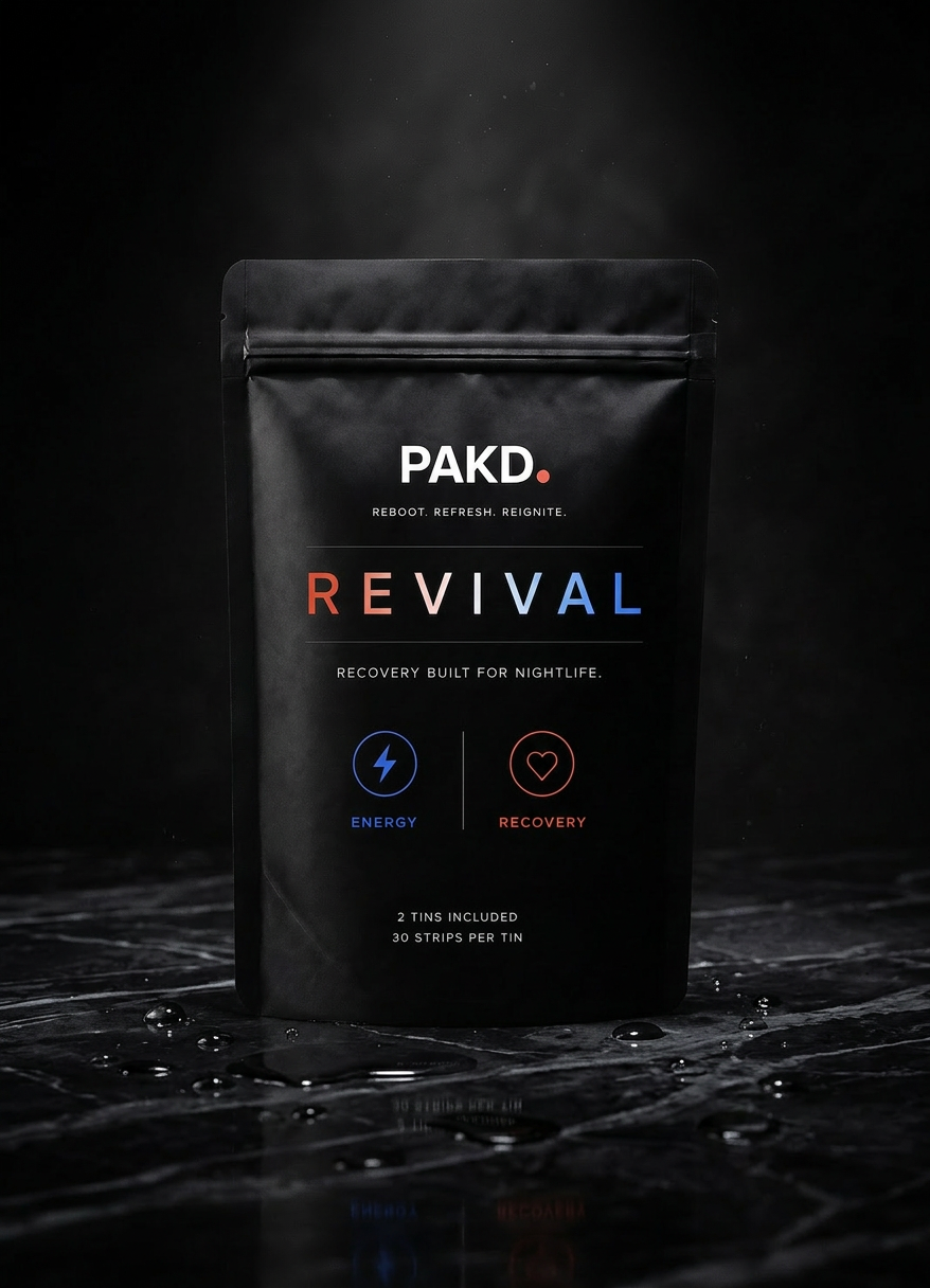 Revival PAKD pouch on wet black marble